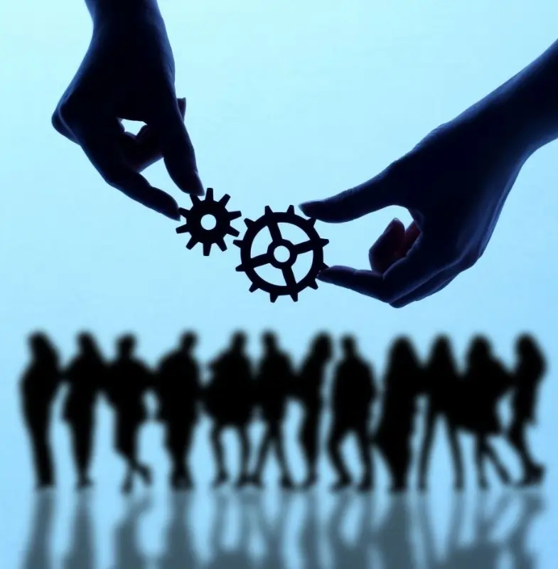 Team members working on renewable energy solutions